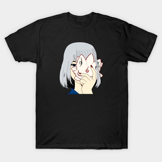 fox mask, girl T-Shirt by amenij